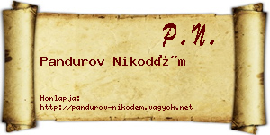 Pandurov Nikodém névjegykártya